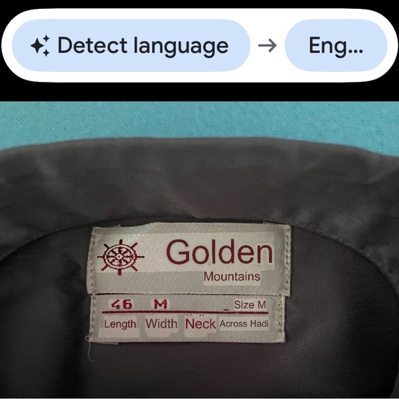 GOLDEN MOUNTAINS throbe full length gray gold embroidery zip mockneck NEW size M - Picture 7 of 14